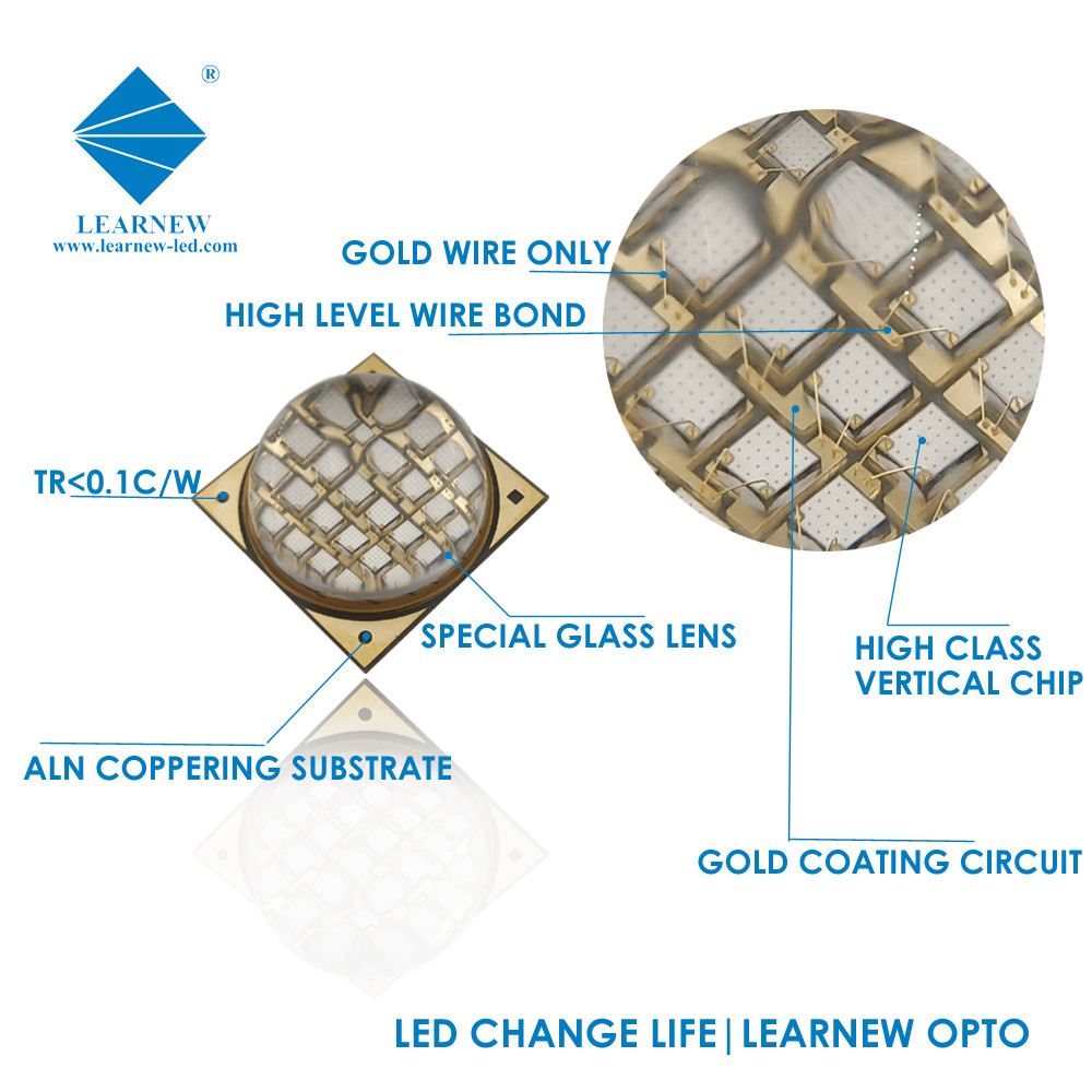 High Optical Power 100W 200W 395nm 405nm LED Array Chip UVA For 3D Printer