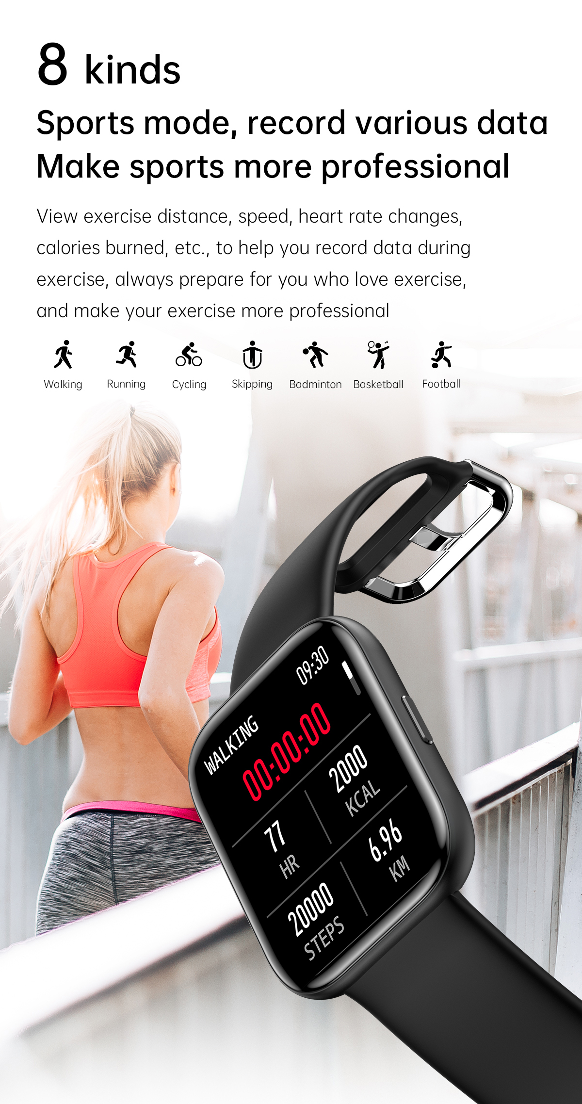 1.3inch 240*280 Remote Control Smartwatch Heart Rate Photography