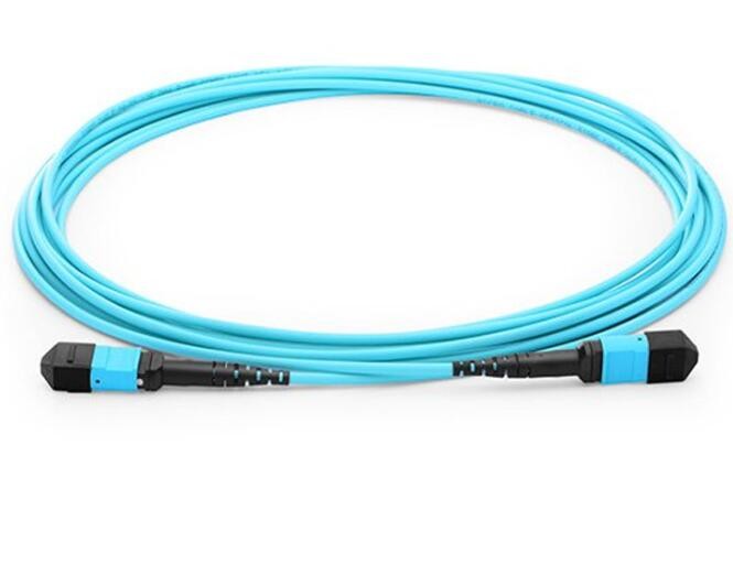 10G Fiber Optic Cable LSZH Material MPO 8 Core Female Multimode OM3 Trunk Fiber