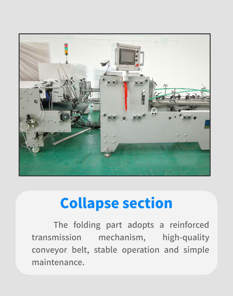 PLC Controlled 3A Carton Folder Pasting Gluing Machine for Automatic Box Production