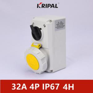  KRIPAL Three Phase 32A IP67 Interlocked Switch Socket IEC standard Manufactures