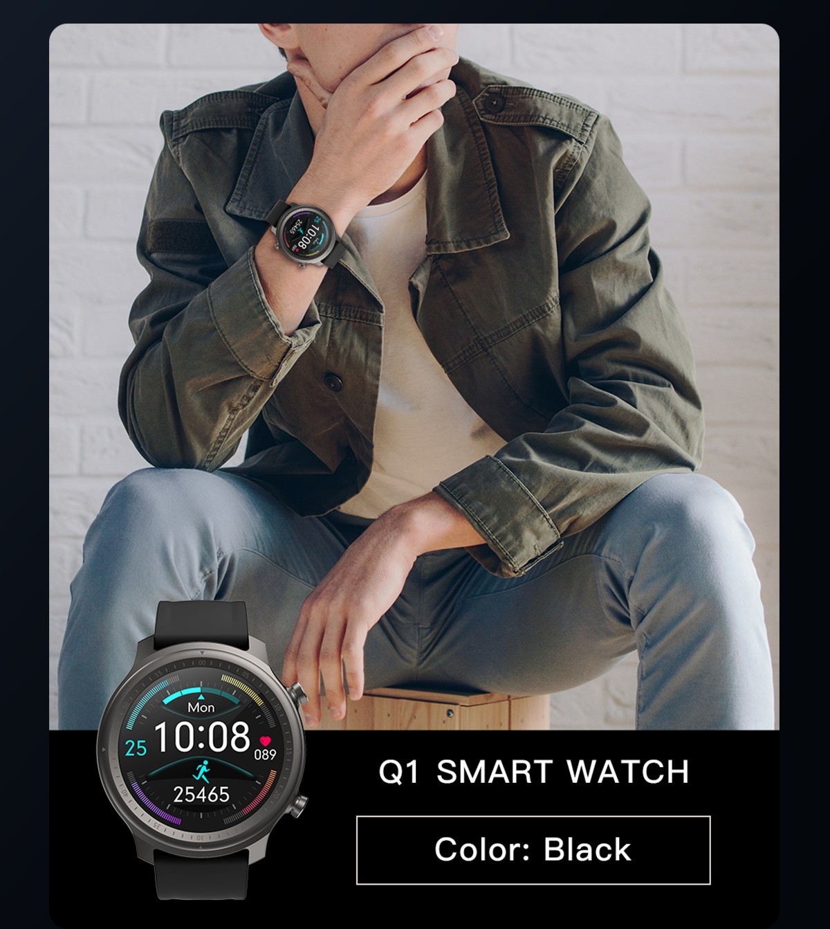 256K ROM Smart Watch Round Shape , 4.2 Mens Smartwatch For Android