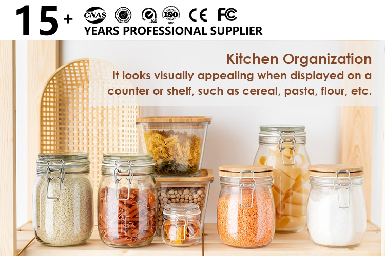 New Design Empty Jelly Glass Packing Jar with Stainless Steel Lids