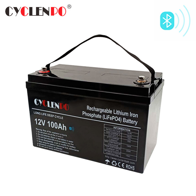 High Energy Density Bluetooth Lithium Battery Long Cycle Life For Caravan And Solar