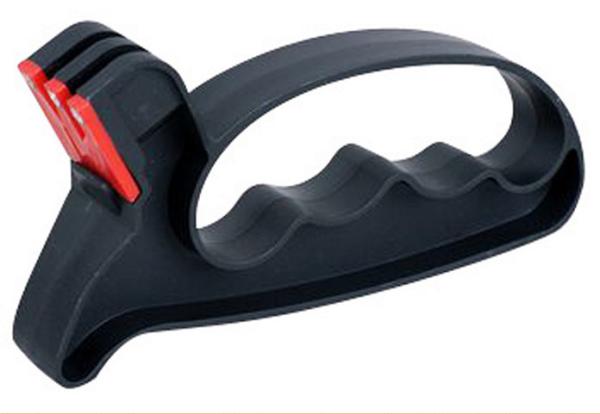 2 Stage Scissor Knife Sharpener , Black Manual Knife Sharpener 36g 140 * 70 *