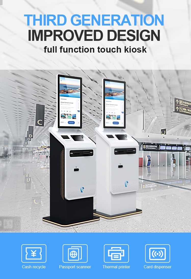 4096x4096 Parking Garage Kiosk With Banknote Recycle Coin Hopper Thermal Printer