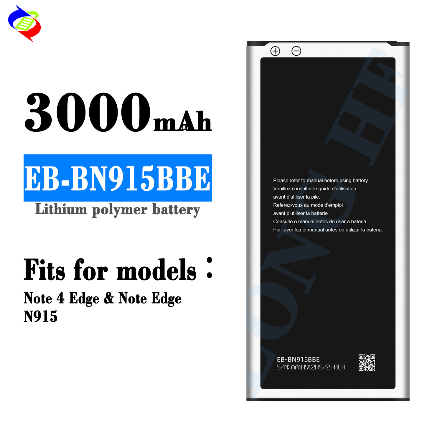 EB-BN915BBE N915 N9150 N915A N915D N915F N915FY mobile phone battery for Samsung Galaxy Note edge Note4 edge
