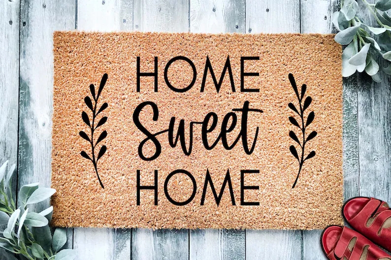 Home Sweet Home Doormat Welcome Doormat Front Door Mat