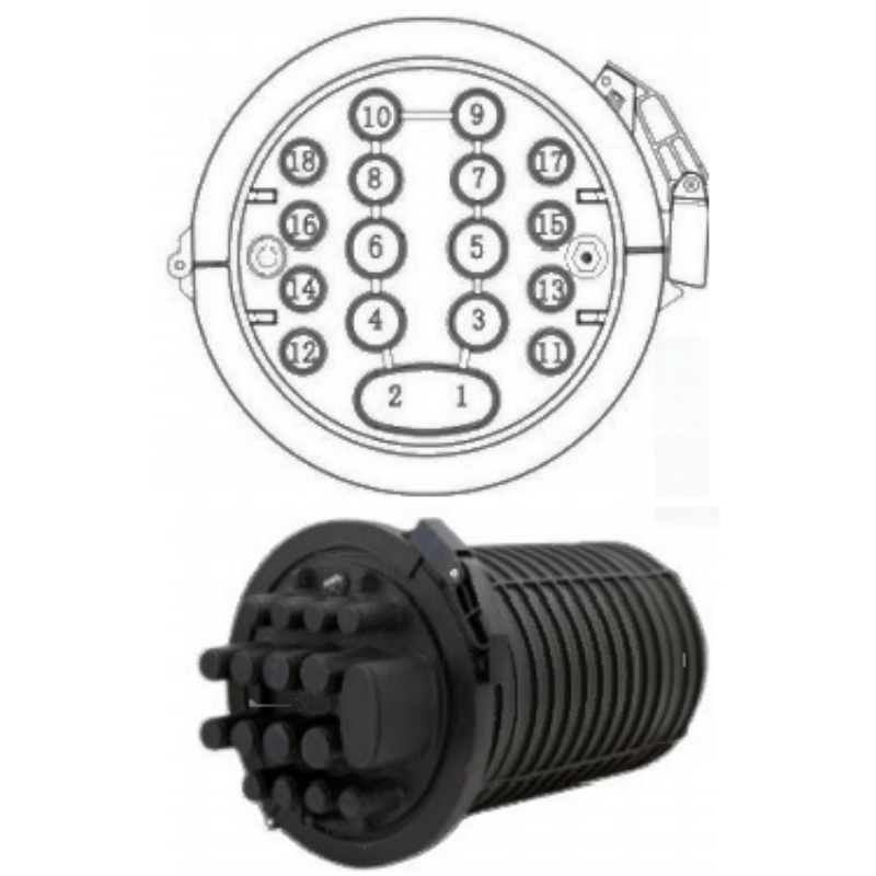 FTTH Mini Terminal Box Dome Closure with Fiber Optic Splice Box and IP68 Performance