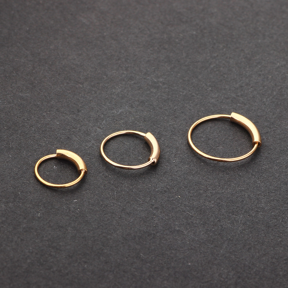 Steel Hinged Clicker Seamless Piercing Nose Ring Hoop Lip Ear Ring-6/8/10mm Body Jewelry Piercing Clip Gift