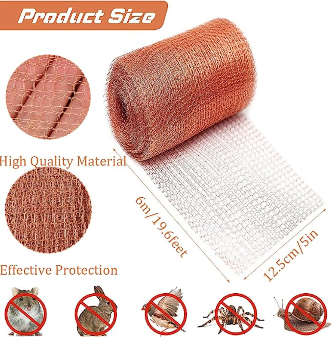 0.17mm Red Copper Blocker Pest Stopper Low Temperature Resistant