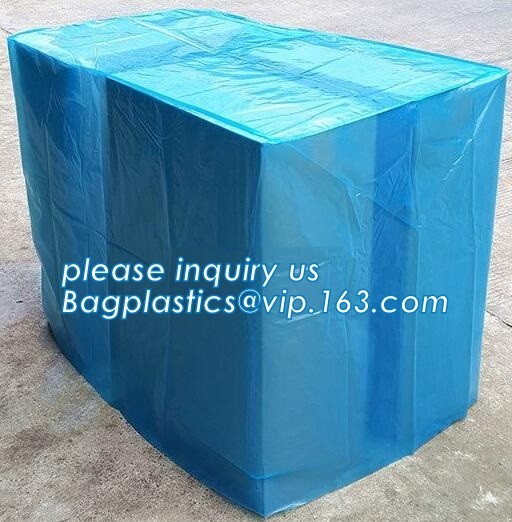 Square Bottom 4mil Clear Pallet Cover, square bottom bag on roll pallet cover bag, Polyester Pallet Cover Bags, Pallet T