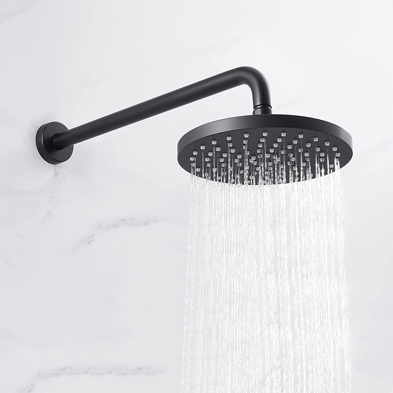 Bathroom accessories faucets set shower rainfall duschkopf black waterfall ceiling wall mount shower mixer head