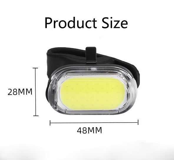400mAh Rechargeable Bicycle Light White/Red/Custom LED 2-3Hrs Charging