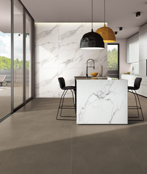Anti Slip Living Room Cement Look Porcelain Tile Kitchen Concrete Look Floor Tile