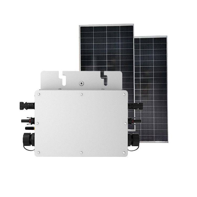 Solar Panel Cable 600W Micro Inverter Silver Waterproof IP65 Aluminium Alloy