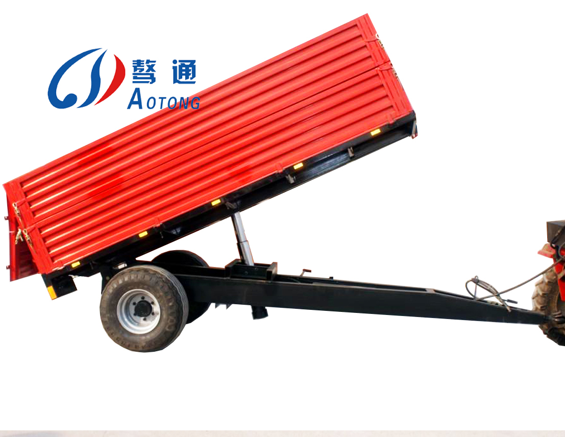 Customers Optional Draw Bar Farm Tractor Full Trailer with Tipper and 11R22.5 Tyre