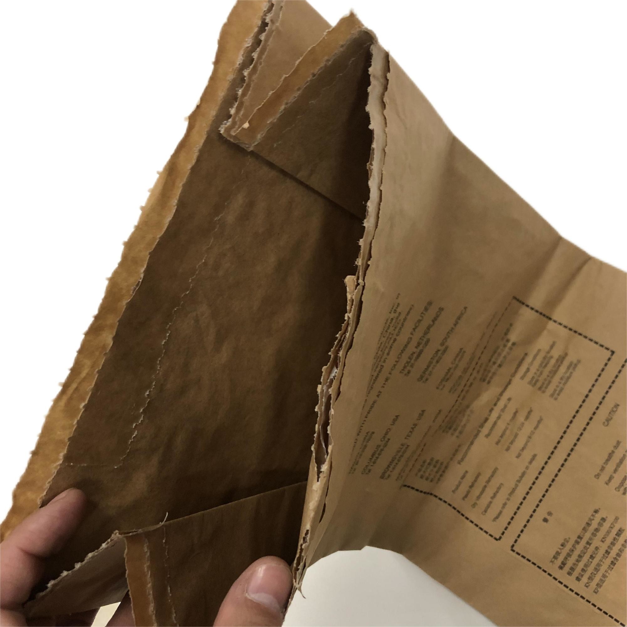 25kg Paper Pbom Bag Mouth Heat Sealed For Packaging Building Materials And Refractory Materials