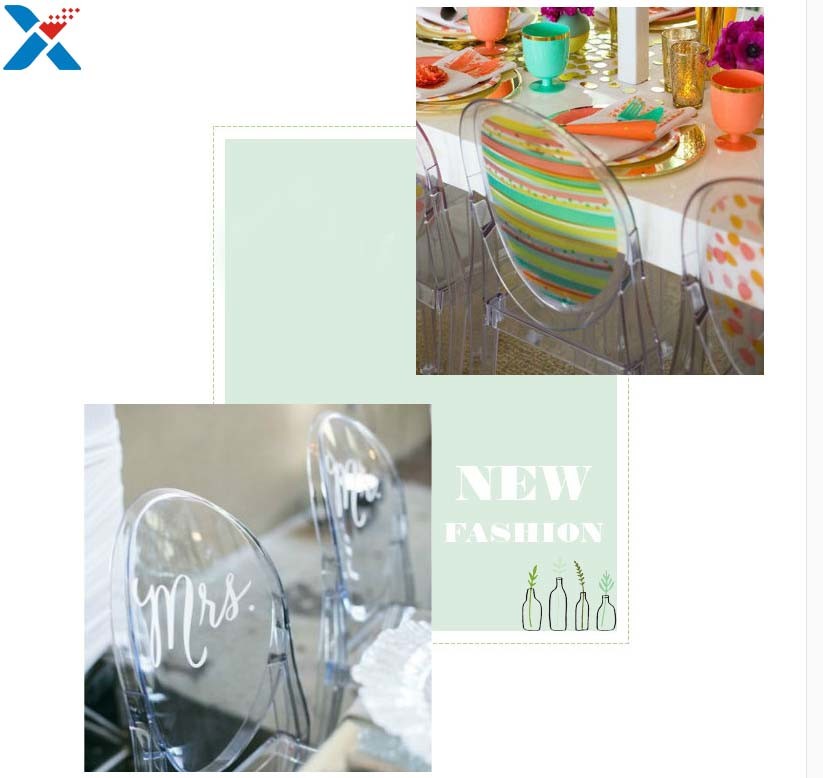 Nordic Acrylic Desk Organizer Clear Transparent Acrylic Chair For Wedding