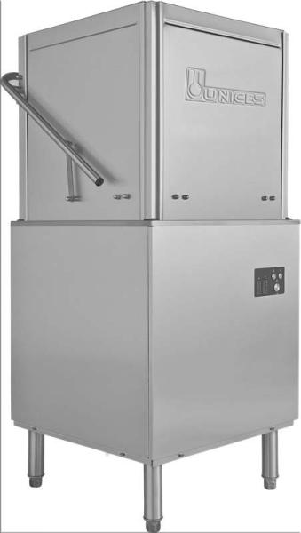High Safety Kitchen Dishwashing Equipment , Hood Type Dishwasher 60 Baskets /