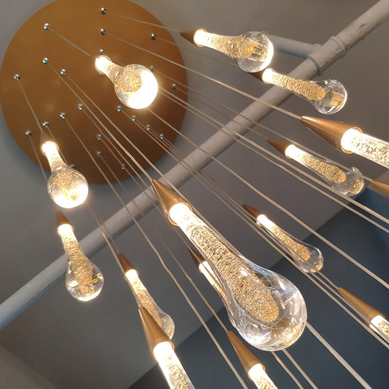 Modern led chandelier living room dining room staircase interior lighting(WH-NC-115)