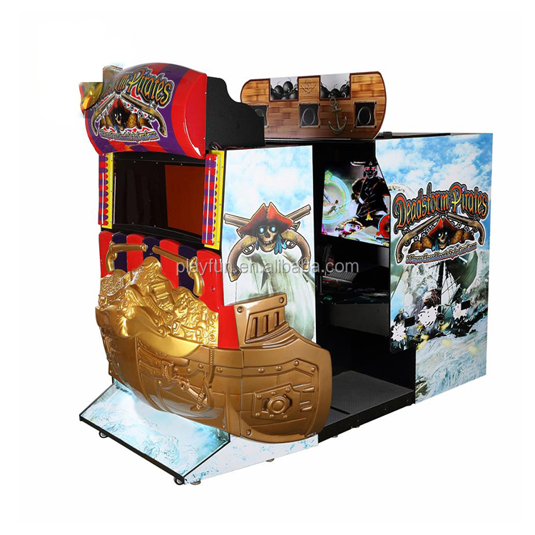 PlayFun Factory Directly Sale Amusement Park Mall Coin Operated 4 in 1 Firearms Shooting Arcade Video Game Machine for Kids
