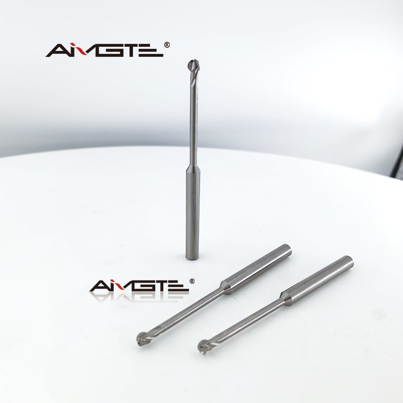 Carbide Ball Nose Lollipop End Mill for Aluminum 3 Flute High Speed CNC Milling Cutter Tungsten Steel Long Neck Design for 3D Contouring