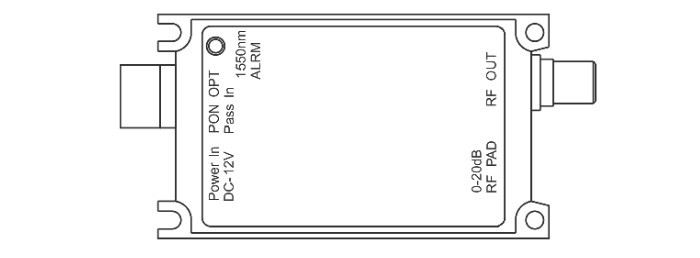 Small Indoor FTTH Optical Receiver With Wdm 12V -1 ~ -20dbm Receiving