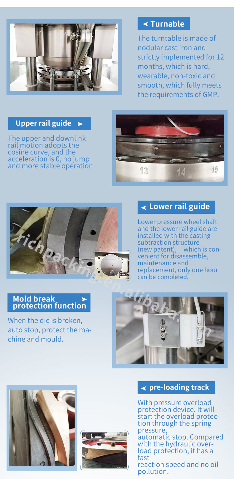 5.5kw Amoxicillin Pill Making Machine With Auto Protective Function