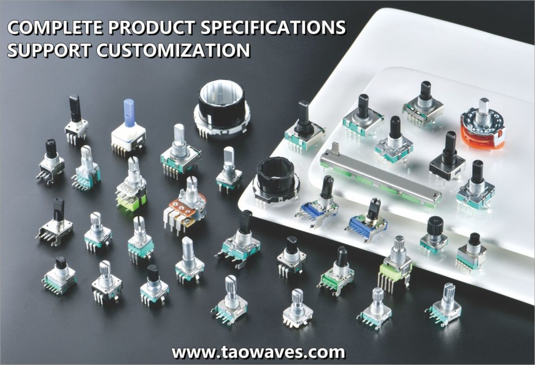 Ec12 Incremental Encoder with Rotary Plastic Handle Vertical Pin Thin Base