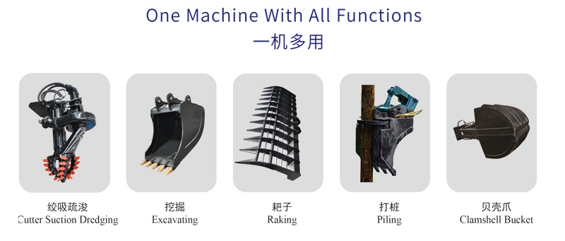 JLAME200 Amphibious Dredger Crawler Type Equipped Easy To Operate Julong Dredger