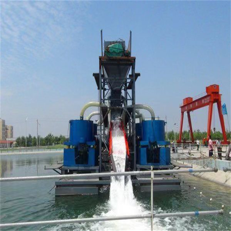 Anchor Position River Gold and Diamond Dredger with Jigging