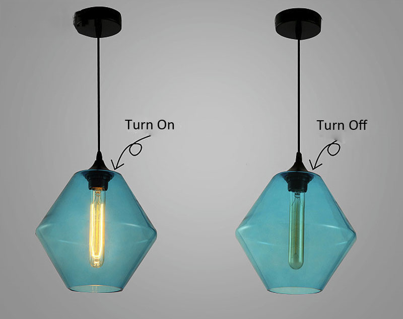 Modern Stained Glass Pendant Lights for Dining Room Kitchen Crystalline Series Pendant lamp(WH-GP-139)