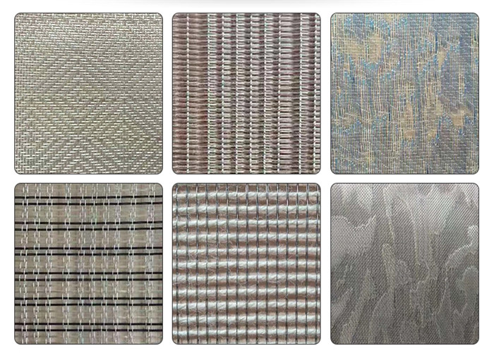 300×300mm Glass Laminated Bronze Decorative Wire Mesh Panels Architectural Metal