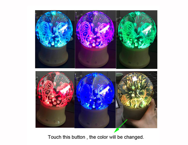 New Design Novelty Color Changing Led Light Bluetooth Speaker with Cardinal Scene