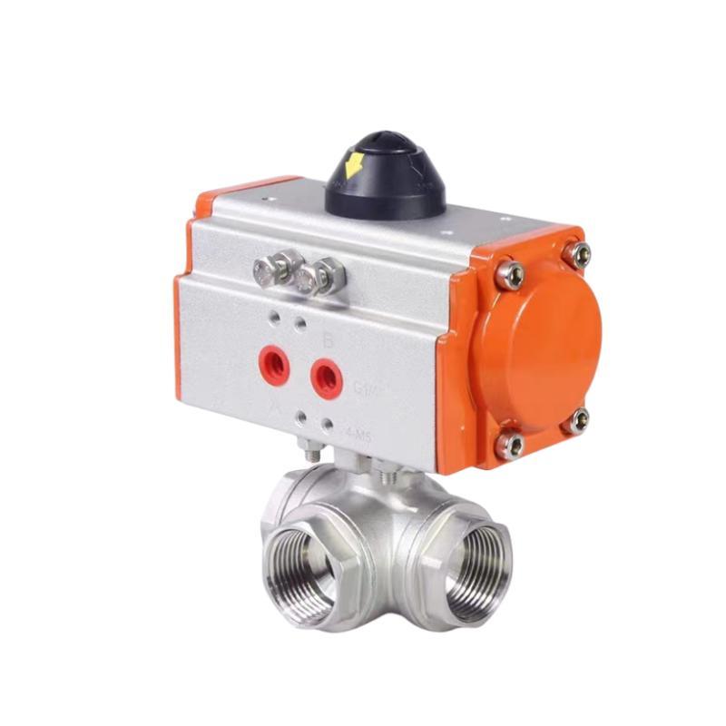 3/4&prime;&prime; Thread Ends Pneumatic Three-Way Ball Valve