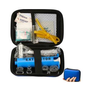 China Portable EVA First Aid Kit with Zipper Closure and Four Extraction Cup Sizes for Snake Bites and Bee Stings on sale