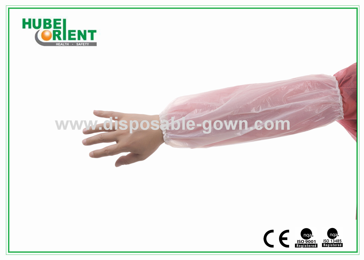 16'' 18'' Single Use PE Oversleeves For Arm Protection waterproof and oil-proof Colorful PE oversleeves