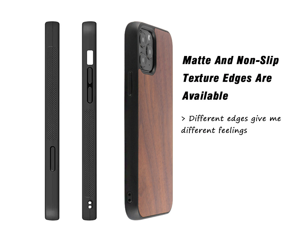TPU Bumper Shockpoof Wooden Bamboo Phone Cover For IPhone And Samsung
