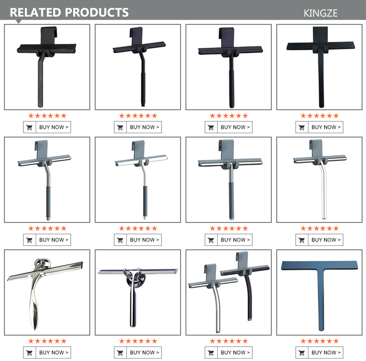 Household Cleaning Shower Screen Scraper Silicone Material Injecting Finishing