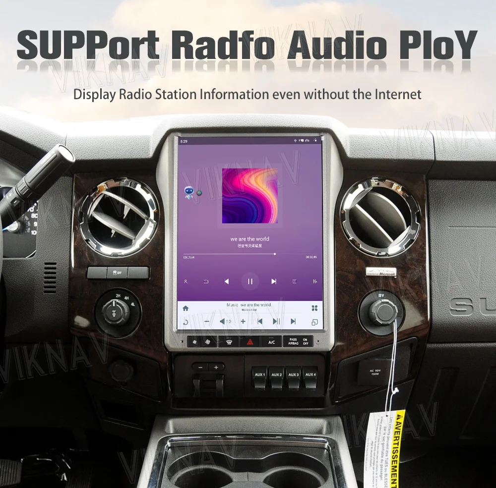 12.1Inch Android Touch Screen Car Radio Ford F250 2013 2014 Carplay Auto Stereo Aftermarket Head Unit Video Player