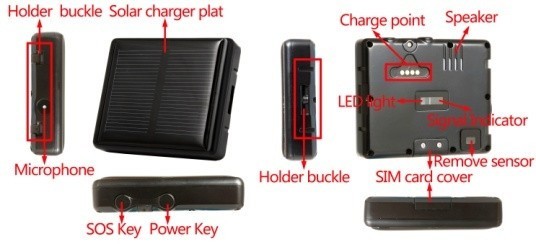 Solar Powered GPS Real Time Wireless Cattle Tracker Anti - Remove Alarm
