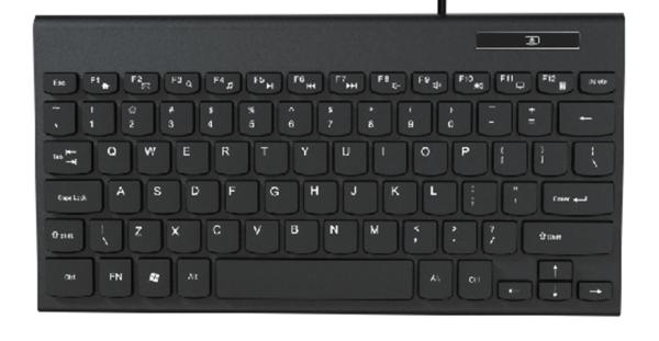 79-key Waterproof Keyboard Ultra-thin At 14.87mm With Carbon Film Keys And HIPS