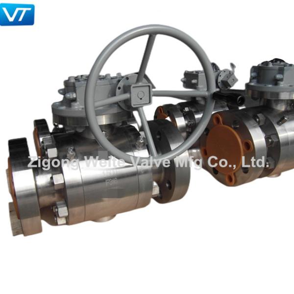 1500LB F316 Stainless Steel Flanged Ball Valve Gearbox Actuator 4 Inch F316 Ball