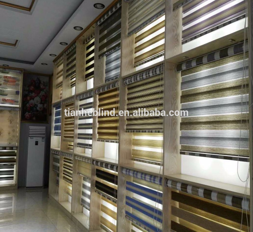 Factory Price night combi blind double roller shades blackout zebra blinds fabrics