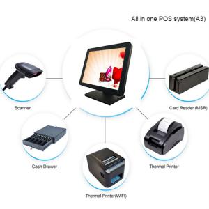 Black Color 12.1 Inch Android Pos Terminal Capacitive Touch Screen With