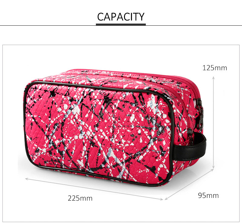 Daily Use Zipper Canvas Make Up Custom Cosmetic Bag
