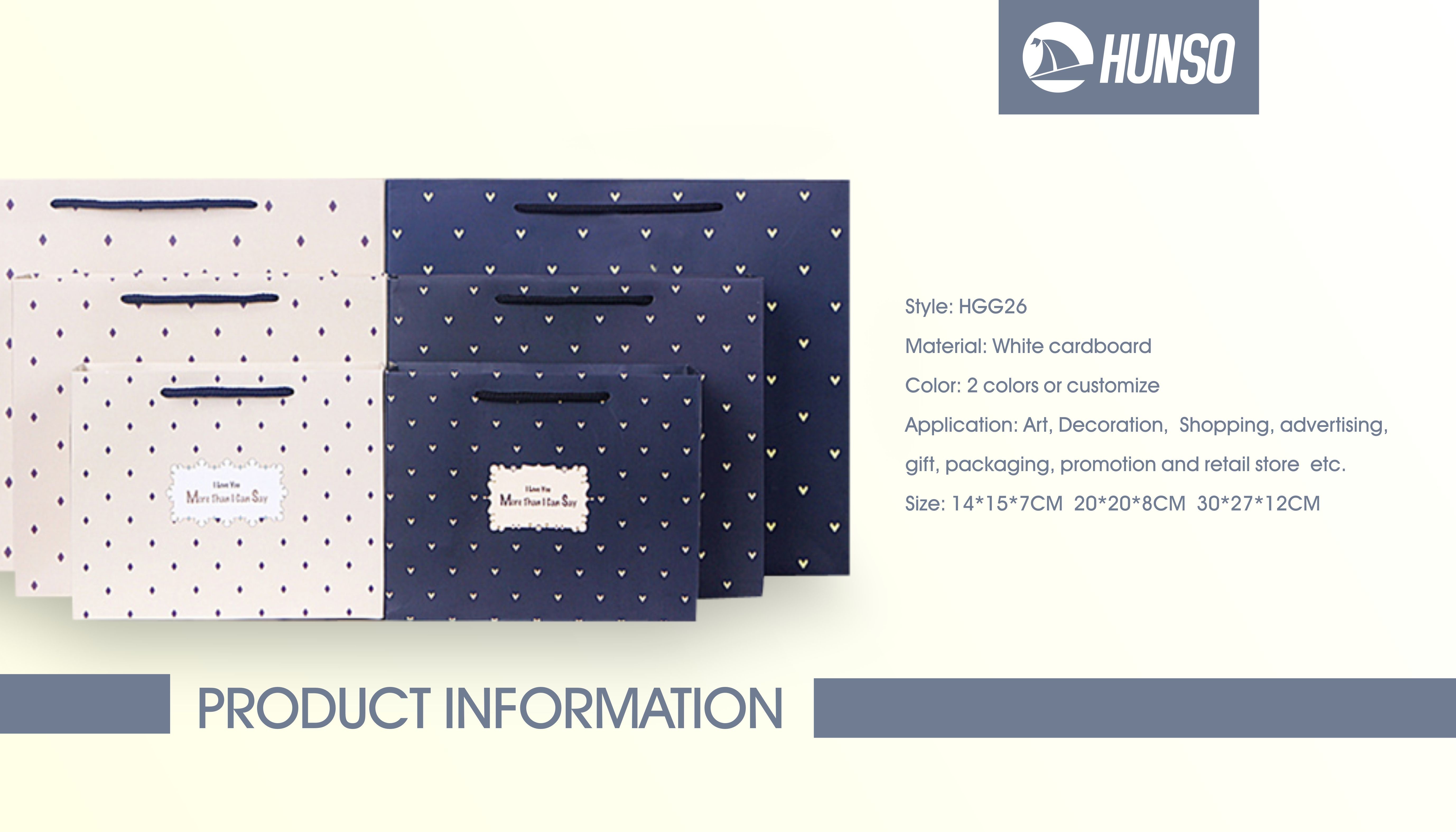 Love Gift Bag Polka Dot Clothing Printed Paper Bags Handbag 2 Colors