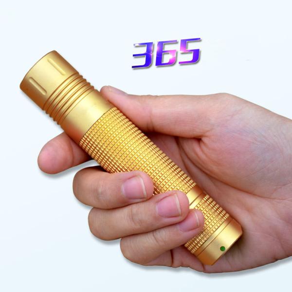 Rechargeable 18650 Lithium Battery Powered 365NM Blacklight UV LED Flashlight