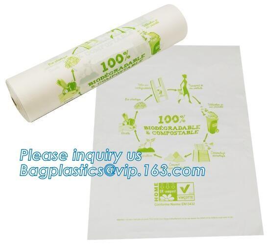 Eco-friendly compostable LDPE transparent frozen flat food bags on roll,